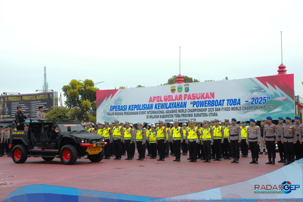 Apel Kesiapan Operasi, Powerboat Toba 2025, Polda Sumut Pastikan Pengamanan Kelas Dunia